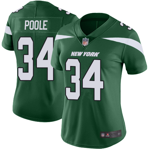New York Jets Limited Green Women Brian Poole Home Jersey NFL Football #34 Vapor Untouchable->women nfl jersey->Women Jersey